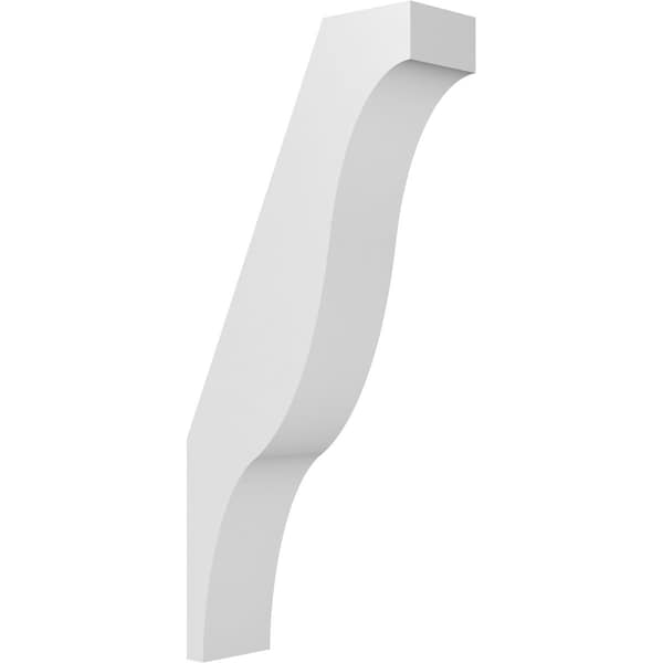 Ekena Millwork 3 1/2-in. W x 10-in. D x 22-in. H Funston Architectural Grade PVC Knee Brace BRCP035X10X22FST - main